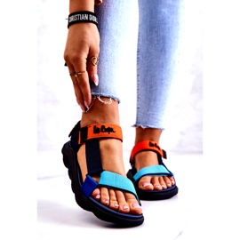 Dámské sportovní sandály Lee Cooper LCW-22-34-0953L Multicolor námořnická modř pomerančový vícebarevný 1