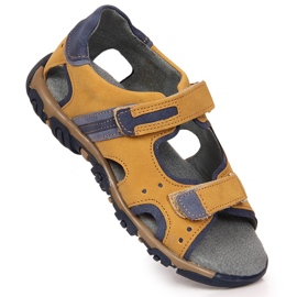 Chlapecké sandály se suchým zipem camel Kornecki 6188 žlutá 1 Chlapecké sandály se suchým zipem camel Kornecki 6188 žlutá 1
