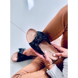 Moss Černé korkové pantofle černý 1