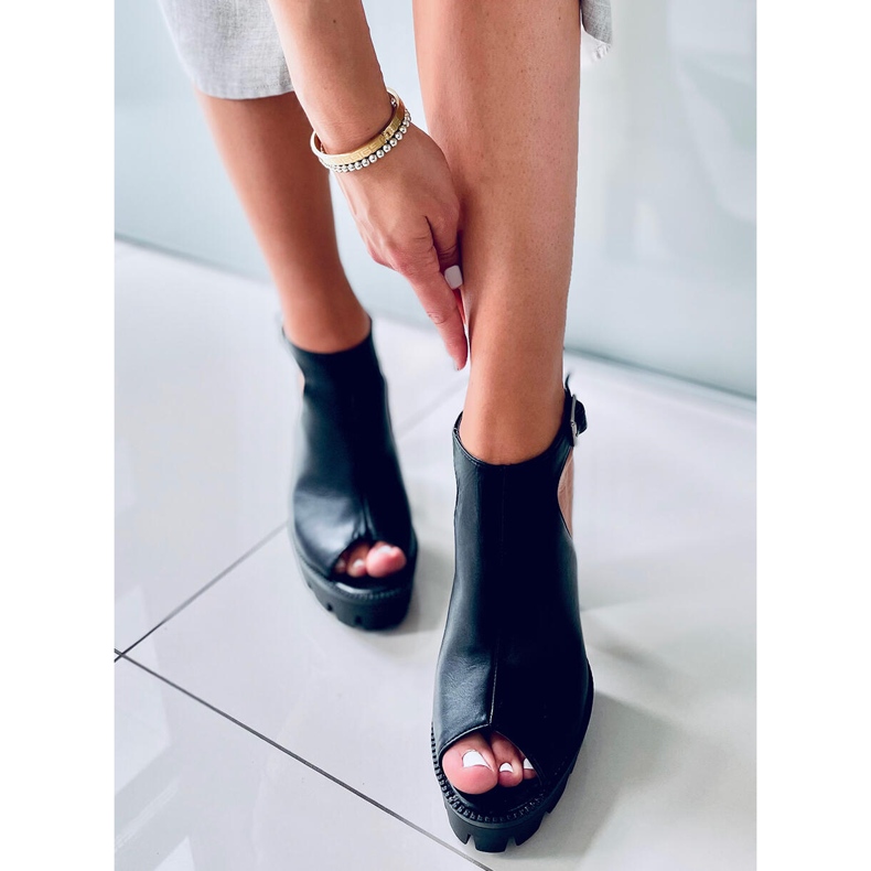 Sandály na platformě Rome Black černá 1