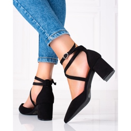 SHELOVET Módní černé lodičky černá 1