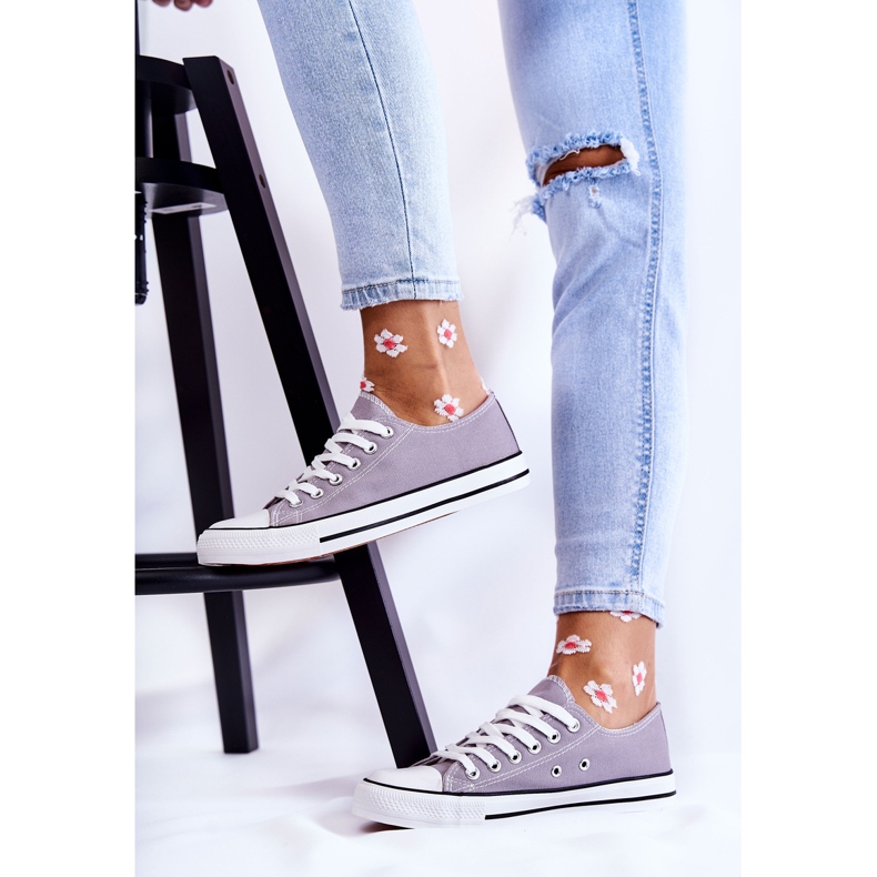 PJ1 Dámské klasické tenisky vázané Grey Be Mine šedá 2