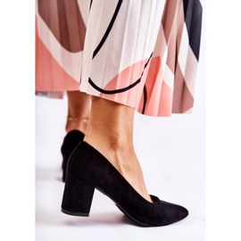 PS1 Klasické Semišové Lodičky Na Baru černá Lency 1