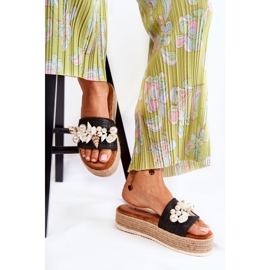 PS1 Dámské pantofle na platformě s mušlemi černá Tolia 2 PS1 Dámské pantofle na platformě s mušlemi černá Tolia 2