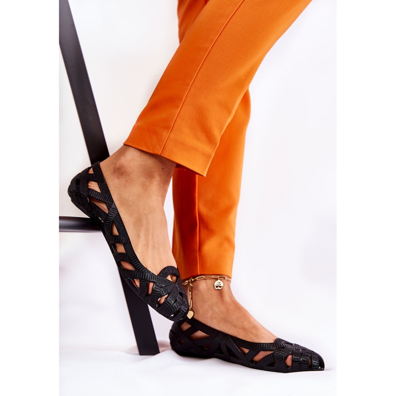 PH1 Dámské černé gumové baleríny Indila černá 2