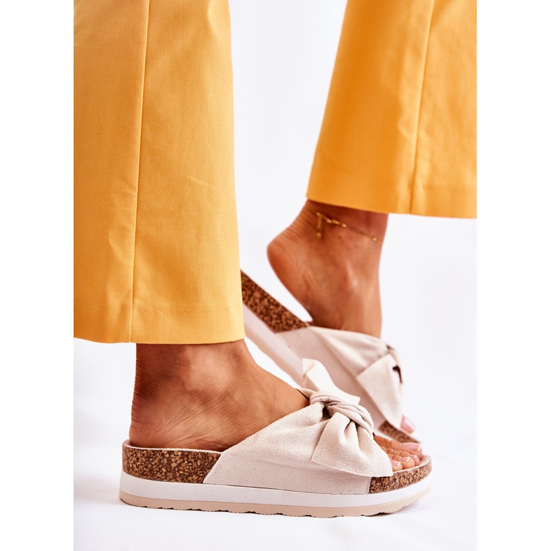 PG1 Papuče na béžové, tak pohodlné platformě béžový 2