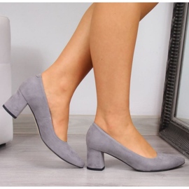 Lodičky na sloupu, šedý semiš W Juma 2