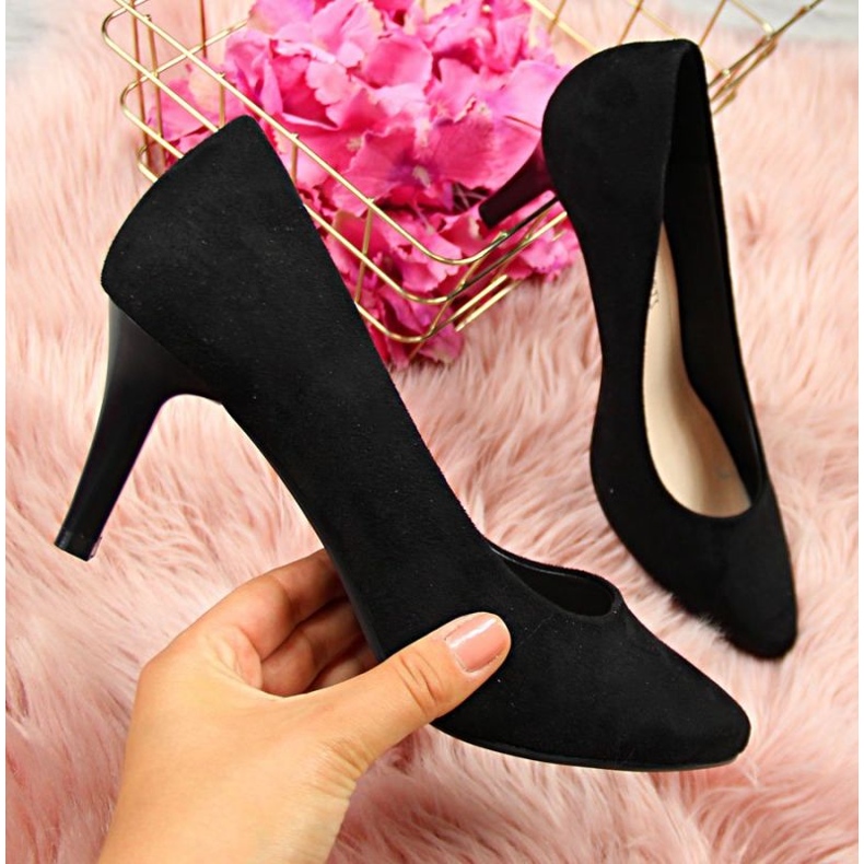 Černé semišové lodičky W Sergio Leone černý 1