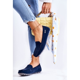 PH1 Dámské semišové mokasíny Navy Blue Millare námořnická modř 1