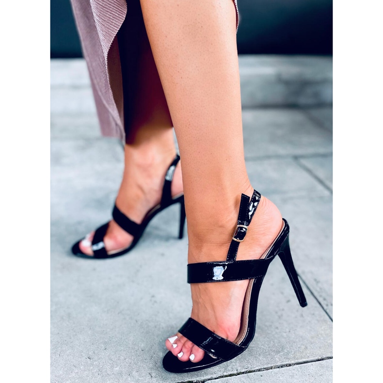 Sandály na vysokém podpatku Amanda Black černá 1