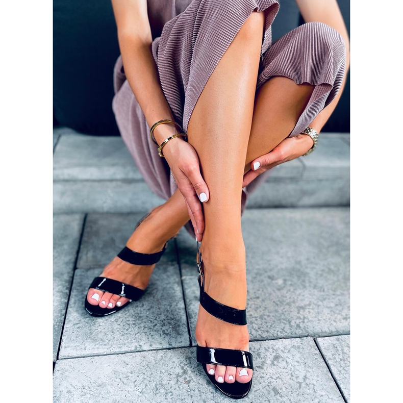 Sandály na vysokém podpatku Amanda Black černá 2