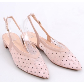 Krajkové balerínky bez podpatku Margo Pink růžový 1