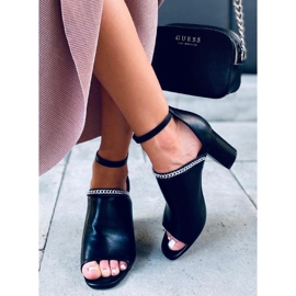 Sandály na vysokém podpatku Mary Black černá 1