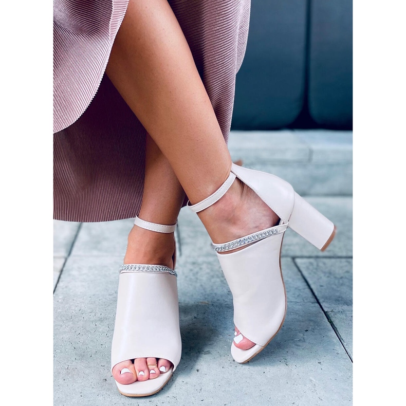 Sandály na vysokém podpatku Mary Beige béžový 2