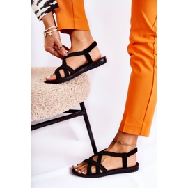 PS1 Dámské černé pletené sandály Marell černý 1