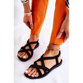 PS1 Dámské černé pletené sandály Marell černá 6