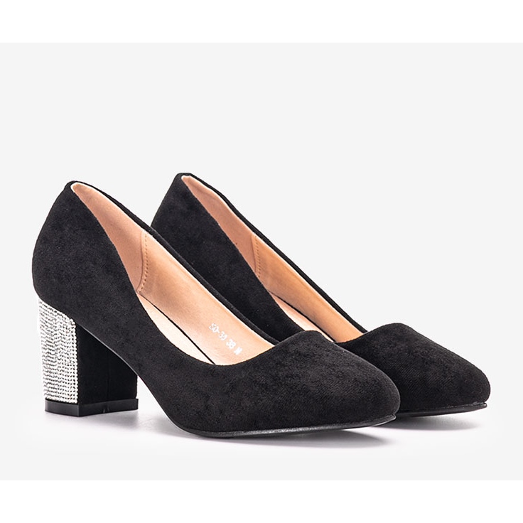 Černé lodičky na sloupu Goyal černá 1