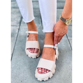 Sandály na silné Saint Beige podrážce béžový 2