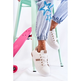 FK2 Dámská sportovní obuv, vázaná bílá Otylia bílý zlatý 2