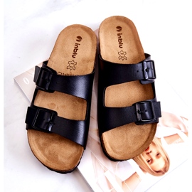 Dámské pantofle přezky Inblu NM000028 Black černá 4