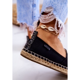 Dámské klasické espadrilky Big Star JJ274952 Black béžový černá 4