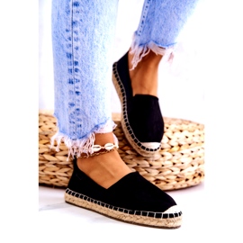 Dámské klasické espadrilky Big Star JJ274952 Black béžový černý 2