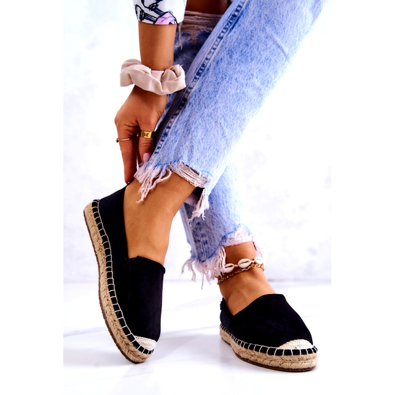 Dámské klasické espadrilky Big Star JJ274952 Black béžový černý 1