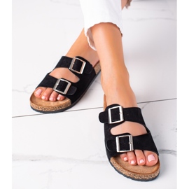 SHELOVET Pohodlné dámské pantofle černá 1