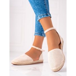 SHELOVET Prolamované espadrilky hnědý 2 SHELOVET Prolamované espadrilky hnědý 2