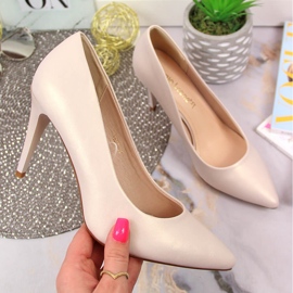 Lodičky na perleťově béžové Sergio Leone béžový zlatý 1