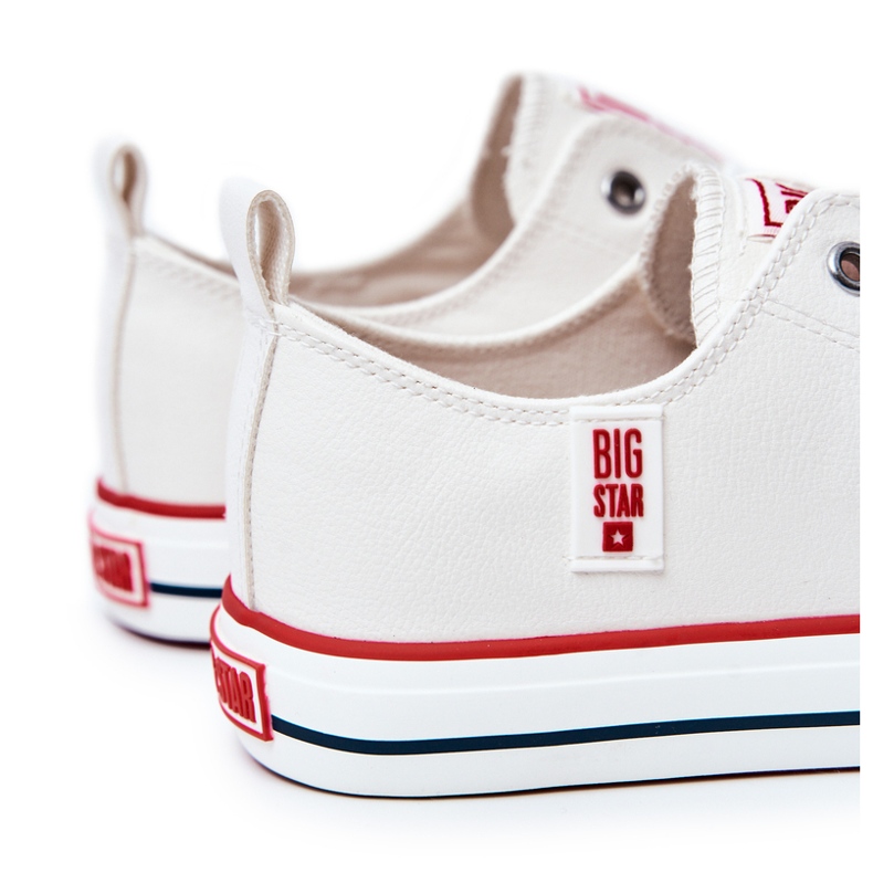 Pánské kožené tenisky Big Star JJ174069 Bílé bílý 4