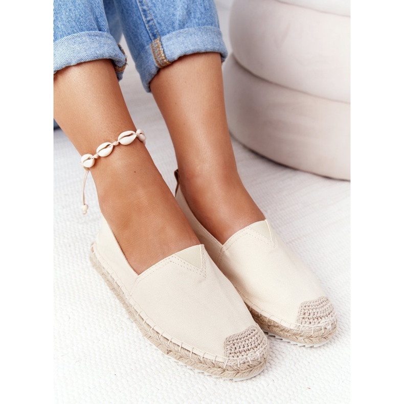 Espadrilky na pletené podrážce Big Star HH274501 béžová béžový 2