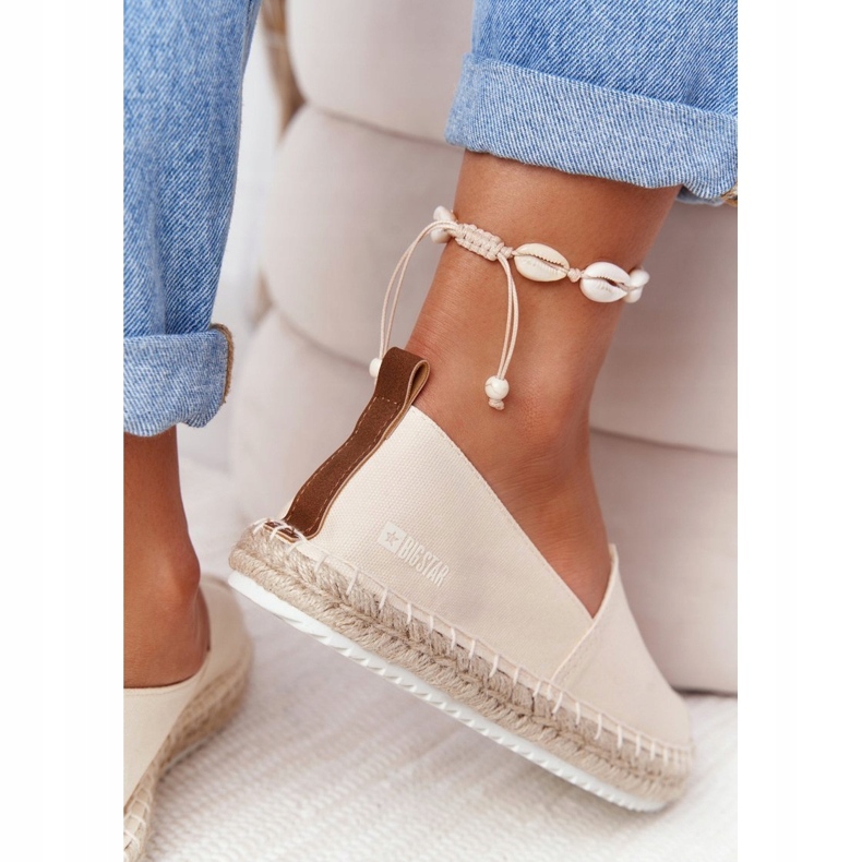 Espadrilky na pletené podrážce Big Star HH274501 béžová béžový 4