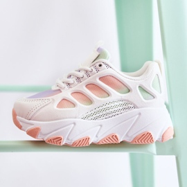 FR1 Vícebarevná dětská sportovní obuv Britney bílý fialová růžový zelený 2