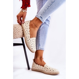 Dámské nazouvací baleríny s béžovými květy 2