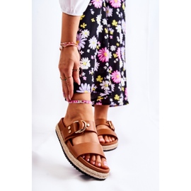 FB1 Módní dámské béžové pantofle Penelope hnědý 1 FB1 Módní dámské béžové pantofle Penelope hnědý 1