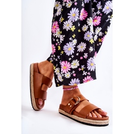 FB1 Módní dámské béžové pantofle Penelope hnědý 2 FB1 Módní dámské béžové pantofle Penelope hnědý 2