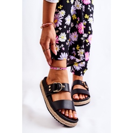 FB1 Módní dámské černé pantofle Penelope černý 1