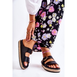 FB1 Módní dámské černé pantofle Penelope černý 2