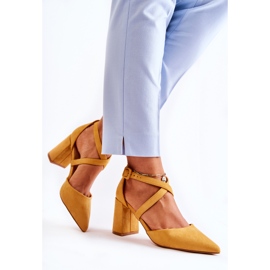 FB1 Módní Sandály Na žluté Sinari Bar žlutá 2