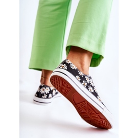 PS1 Dámské nízké tenisky s květinami Janey Black černá 1 PS1 Dámské nízké tenisky s květinami Janey Black černá 1