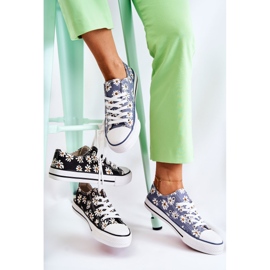 PS1 Dámské nízké tenisky Janey s modrými květy 2 PS1 Dámské nízké tenisky Janey s modrými květy 2