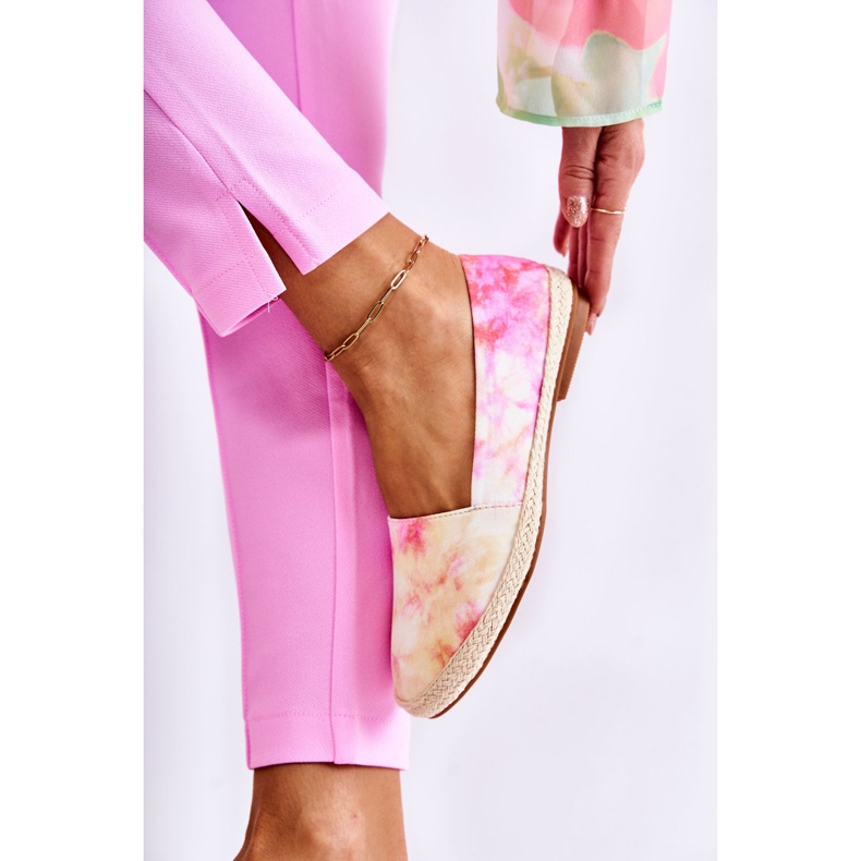 PG1 Dámské slip-on espadrilky růžovo-žluté Santana béžový růžový žluť 1