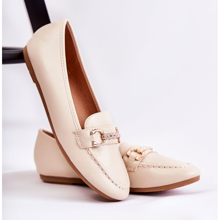 PG1 Dámské kožené mokasíny béžové Godley béžový 1