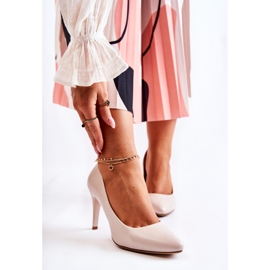 Sergio Leone Klasické kožené podpatky světle šedé Magically šedá 1