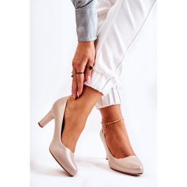 Dámské lodičky Sergio Leone Gold Shiny Orsola zlatý 2