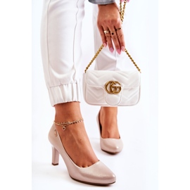 Dámské lodičky Sergio Leone Gold Shiny Orsola zlatý 1