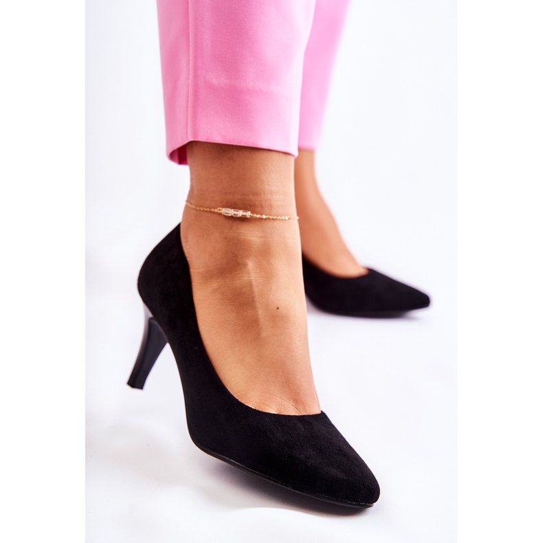 Sergio Leone Dámské klasické semišové lodičky Černá Semprella 2