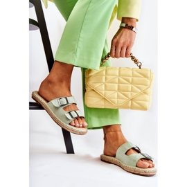 Klasické semišové dámské pantofle zelené Casilda zelená 2