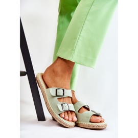 Klasické semišové dámské pantofle zelené Casilda zelená 1